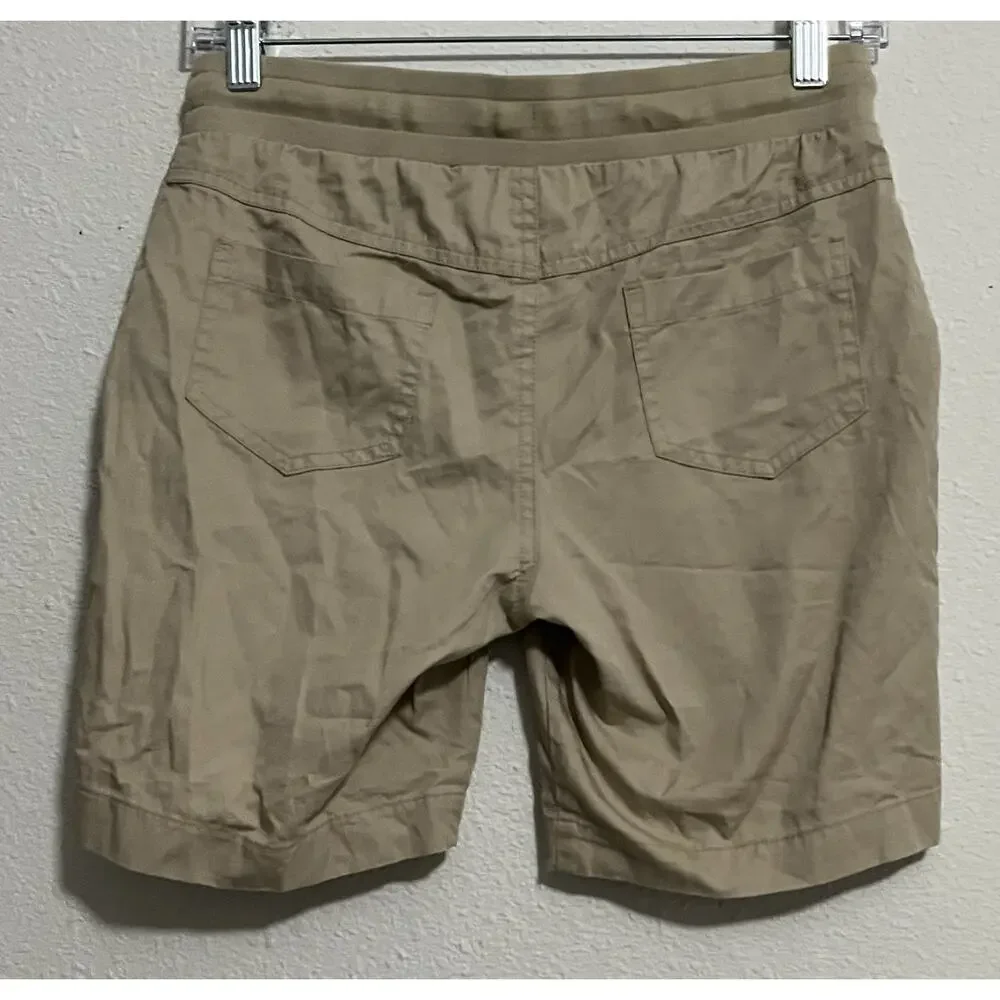 Cat & Jack Boys Chino Shorts Beige L (10/12) Drawstring Elastic Waist